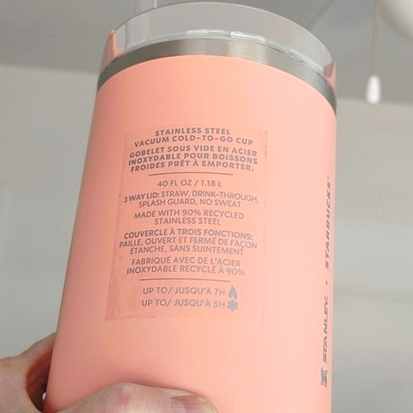 🆕 Stanley x Starbucks Target Exclusive 2023 Peach 🍑 40 Oz Tumbler - Picture 5 of 7